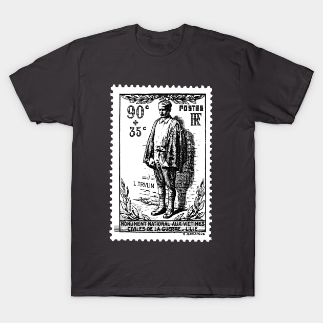 Vintage French / France Postage Stamp Design T-Shirt by CultOfRomance